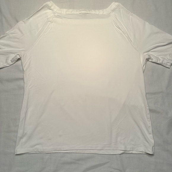 Land’s End. White square neck tee with liner. Very nice quality. Worn 1x - Picture 4 of 4